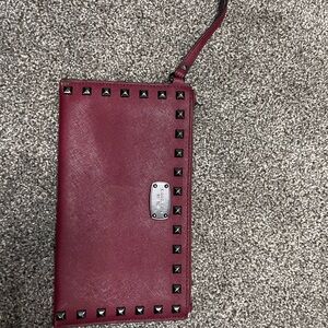 Michael Kors Red Studded Women's Clutch